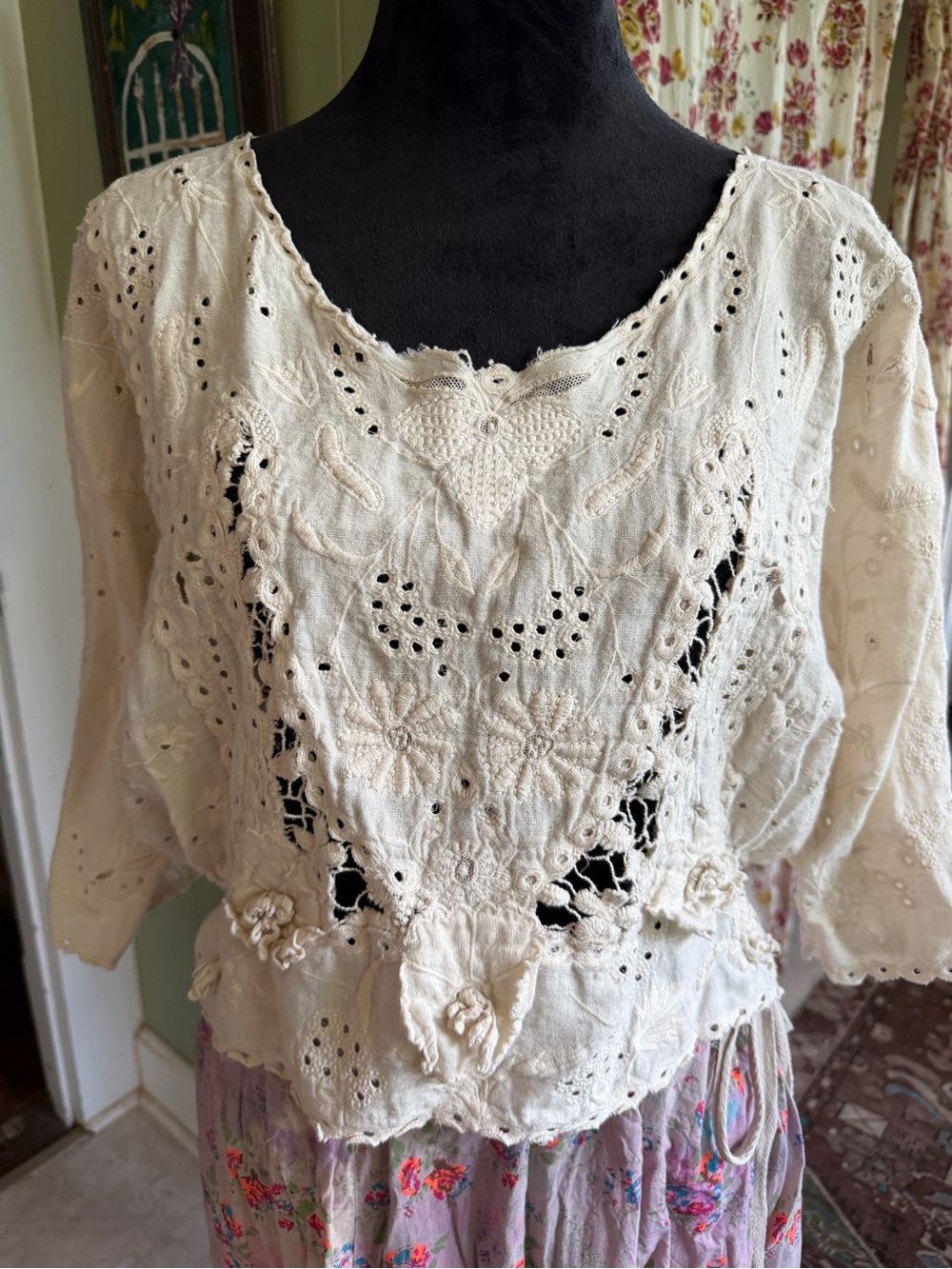 Magnolia Pearl eyelet top in moonlight NWT vintage